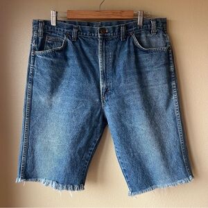 VTG Denim Jean Shorts 1970’s Dakota USA Made Cut Offs 12” Inseam Men’s Size 36